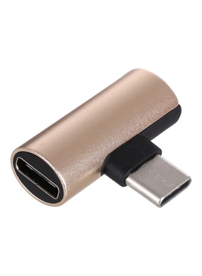 2-In-1 Type-C Adapter Gold