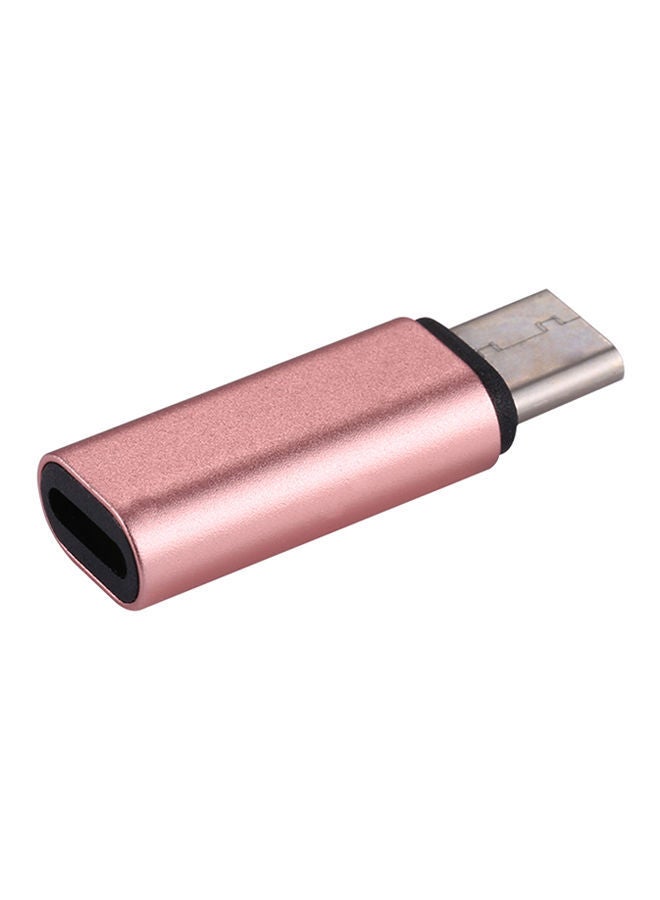 8-Pin Female To Type-C Male Adapter Pink