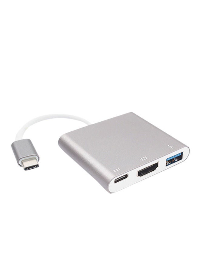 Female HDMI/USB 3.0/Type-C To Male USB Type-C Adapter Silver