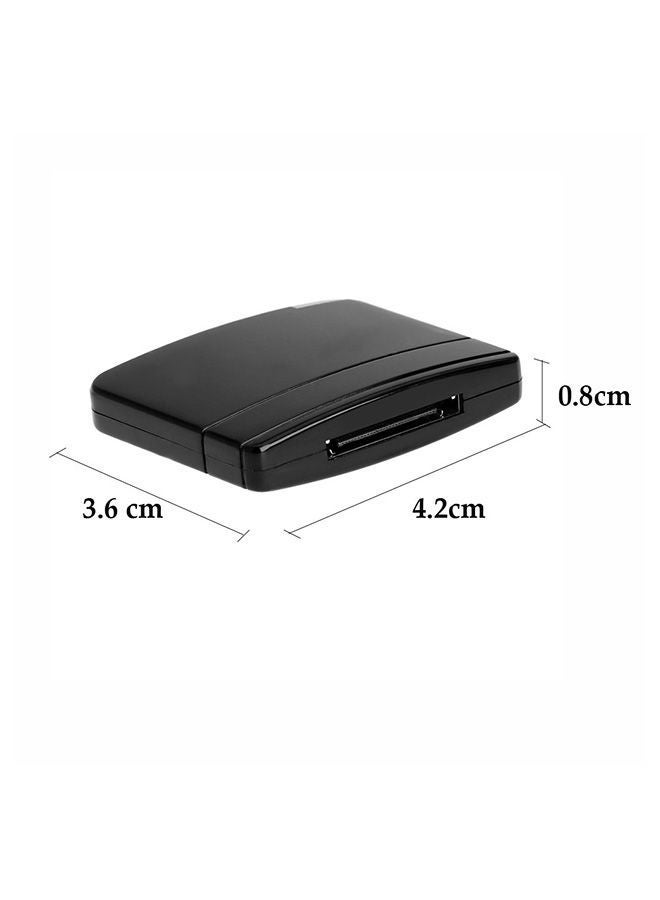 30-Pin Bluetooth Music Receiver Adapter Black