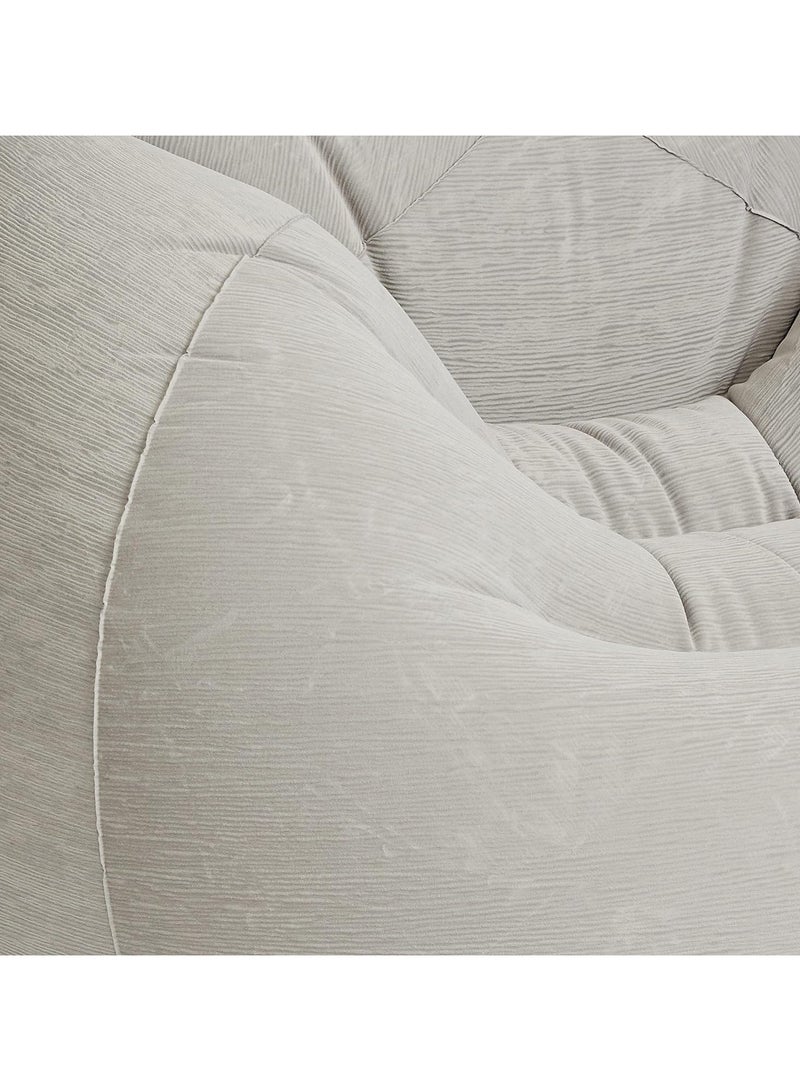 Beanless Bag Chair Inflating Furniture - Bean Bag - 1.14 m x 1.14 m x 71 cm, Grey