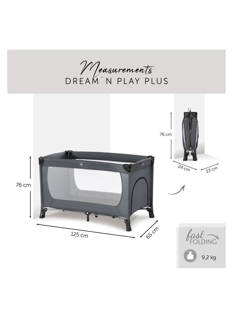 Travel Cots Dream N Play Plus - Grey