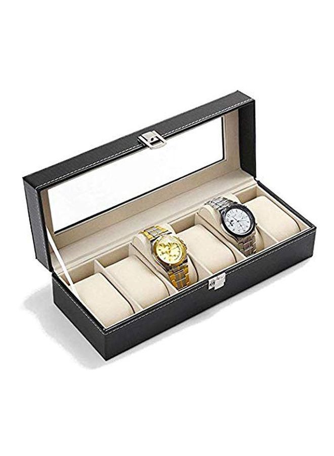 men 6-Compartment Watch Box Organizer