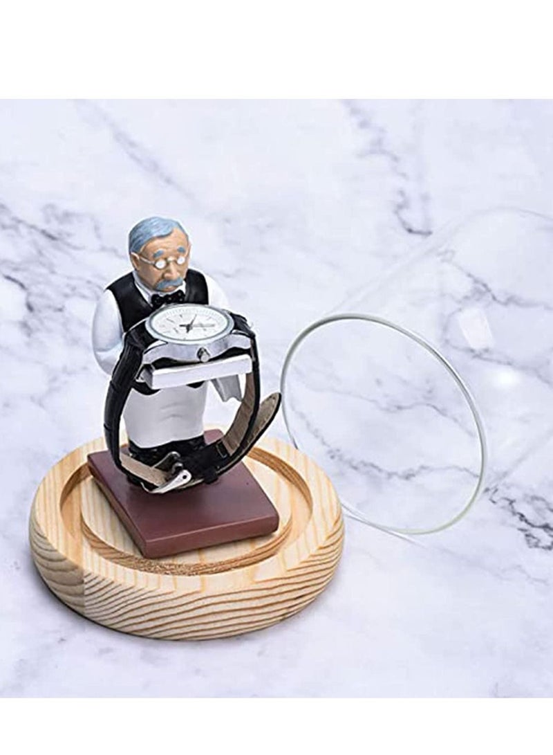 Watch Display Stand, 1 Pcs Housekeeper Statue Room Decoration Rack Stand Storage Creative Old Man Bracelet Necklace Jewelry Holder for Office Store Home Gift