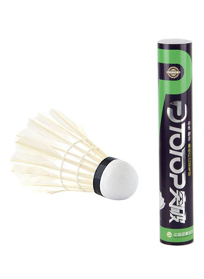 12-Piece Goose Feather Shuttlecocks
