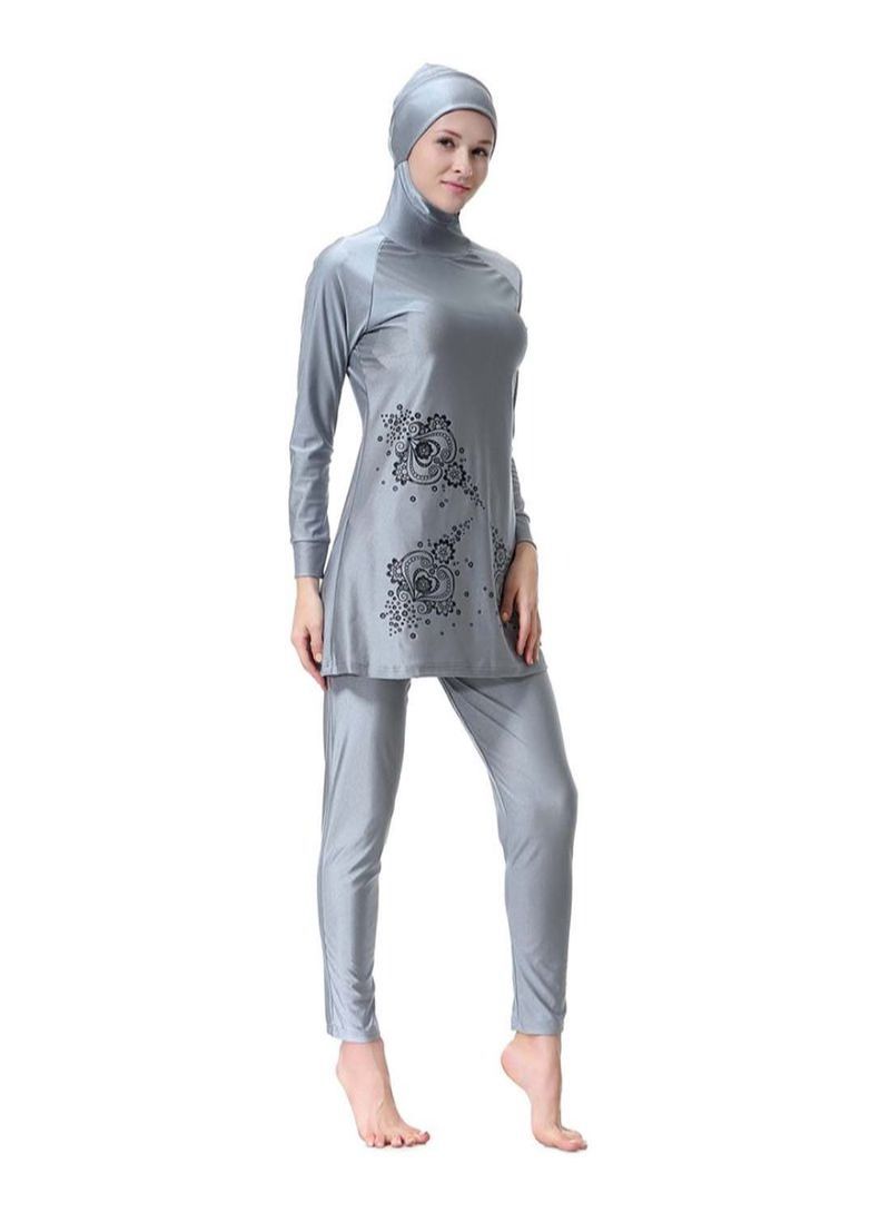 Conservative And Fashionable Burkinis Grey