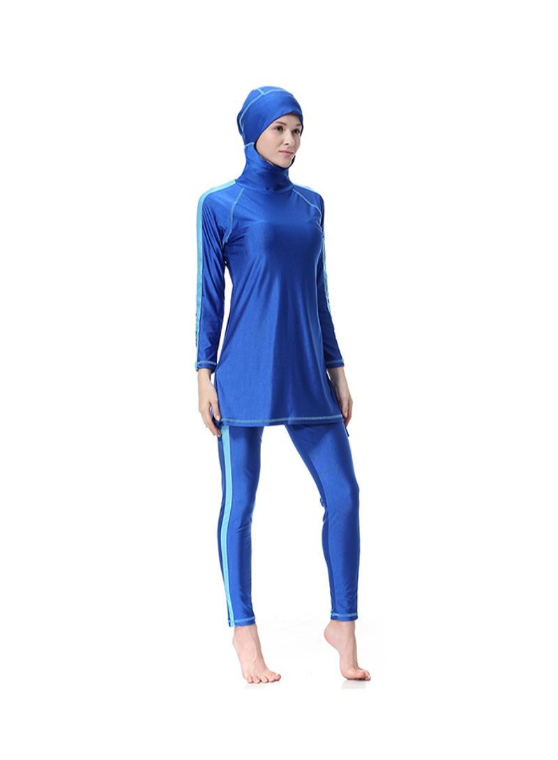 2-Piece Long Sleeve Burkini Blue