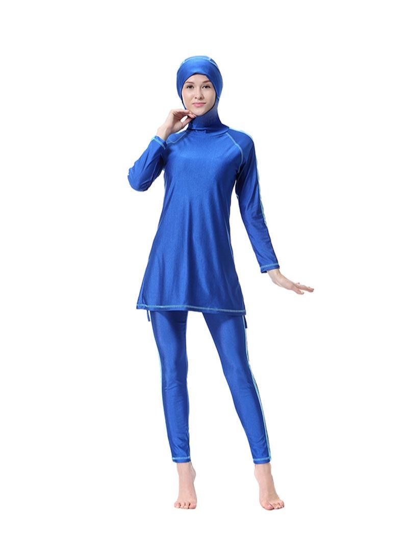 2-Piece Long Sleeve Burkini Blue