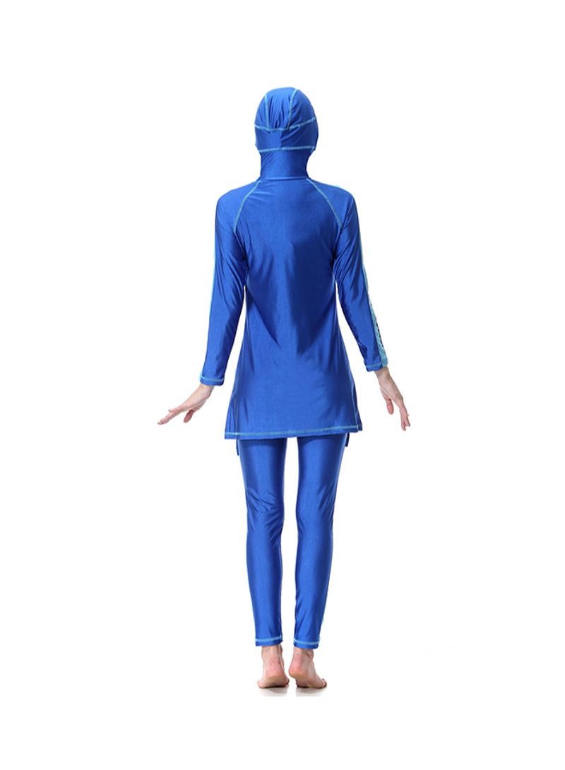 2-Piece Long Sleeve Burkini Blue