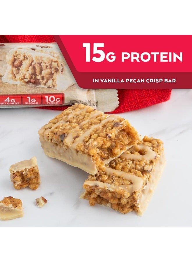 Atkins Protein Meal Bar, Keto Friendly, Vanilla Pecan Crisp, 5 Count