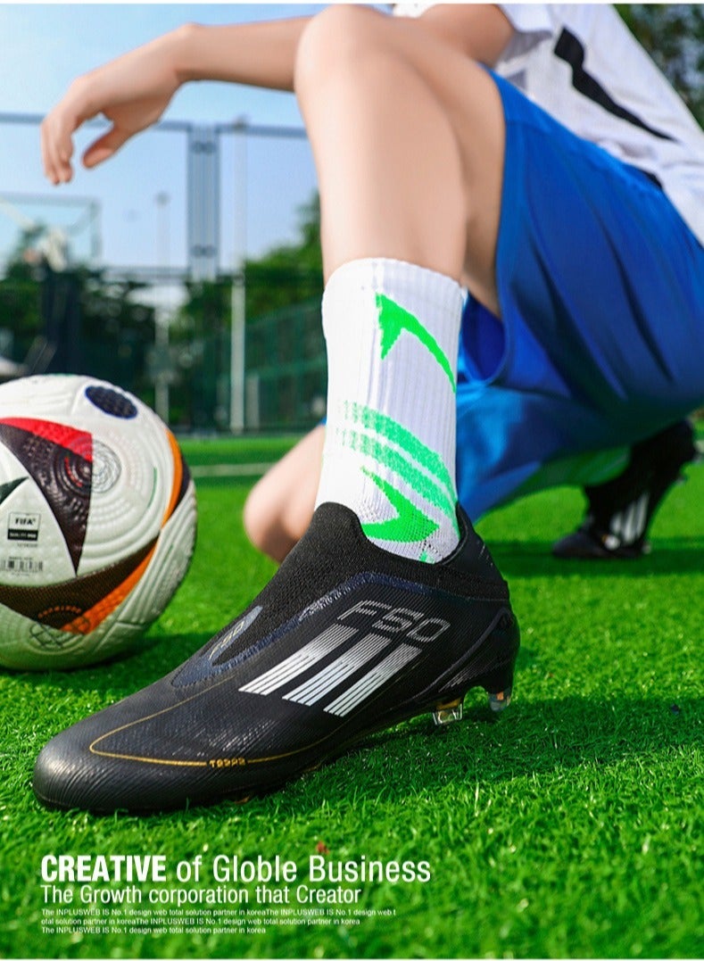Laceless Football Shoes For Men And Women, Youth, Broken Nails, Long Nails, Competition Training Shoes, Portable And Non-Slip Outdoor Sports Shoes