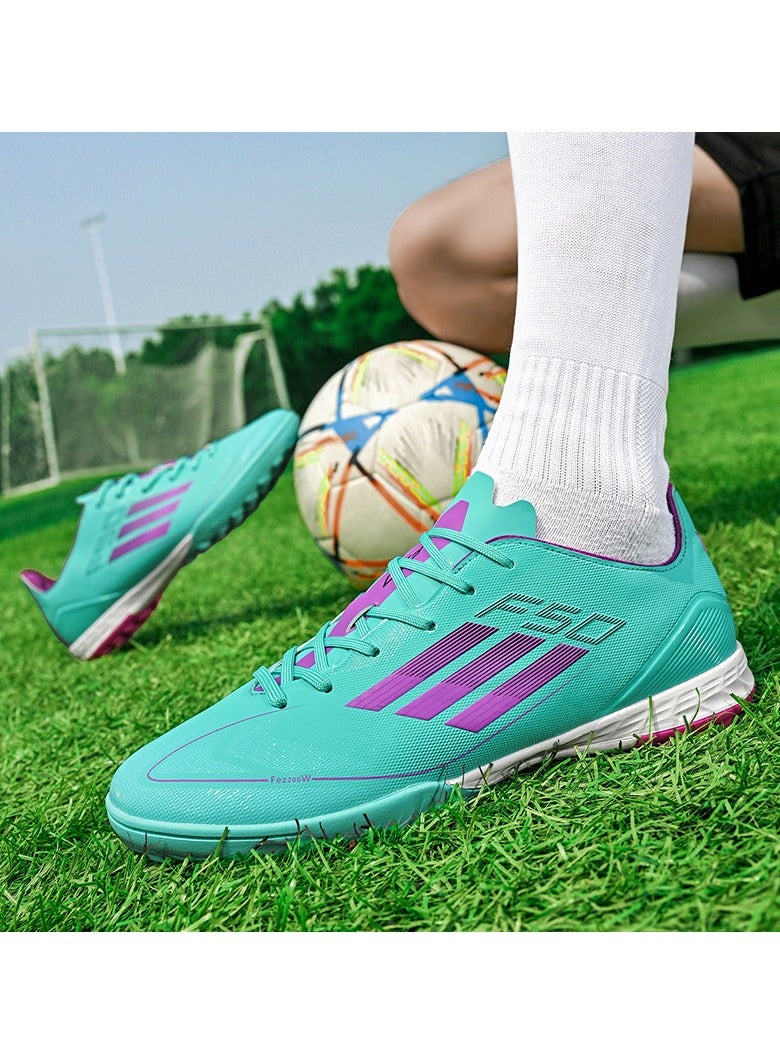 Low-top Football Shoes For Men And Women With Long Spikes, Long Spikes, Non-Slip Adult Grass Professional Training Shoes, Outdoor Breathable Sports Shoes, Track And Field Running Mesh Shoes