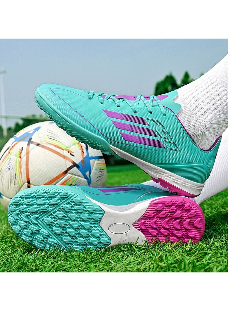 Low-top Football Shoes For Men And Women With Long Spikes, Long Spikes, Non-Slip Adult Grass Professional Training Shoes, Outdoor Breathable Sports Shoes, Track And Field Running Mesh Shoes