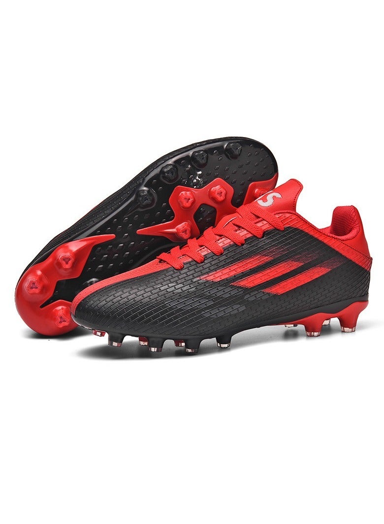 New Soccer Shoes For Boys And Teenagers With Long Spikes, Professional Competition Soccer Training Shoes, Unisex Track And Field Running Mesh Shoes