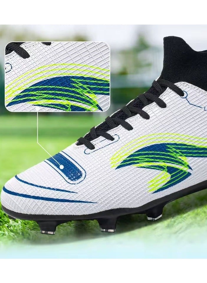 Running Sports Football Shoes, Lawn Lightweight High-Top Sports Shoes, Adult Men And Women Long Spikes And Broken Spikes Breathable Sports Shoes, Non-Slip And Beautiful Lace-Up Shoes