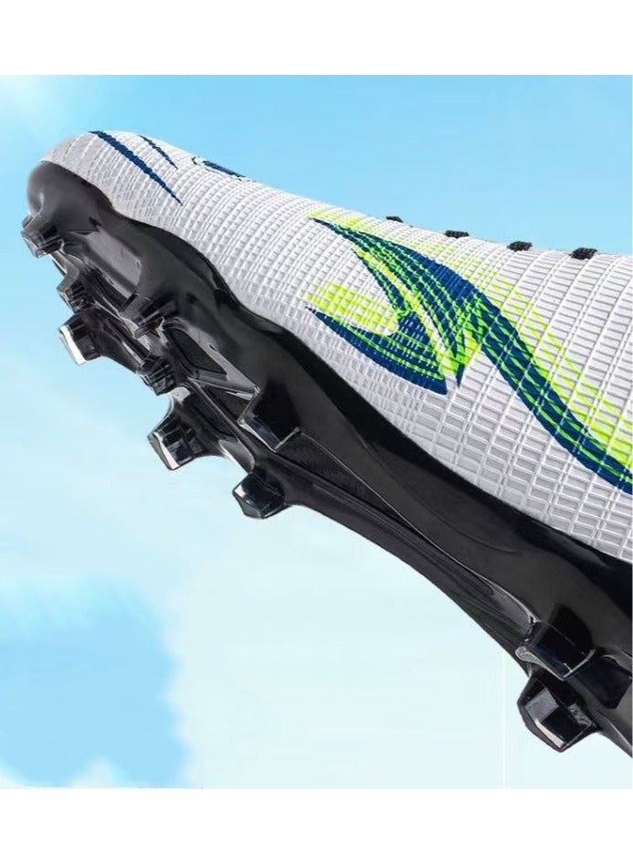 Running Sports Football Shoes, Lawn Lightweight High-Top Sports Shoes, Adult Men And Women Long Spikes And Broken Spikes Breathable Sports Shoes, Non-Slip And Beautiful Lace-Up Shoes