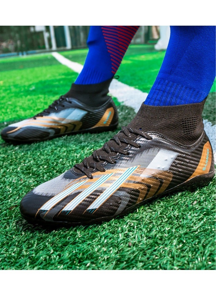 Men's And Women's Long-nailed And Broken-Nailed Football Shoes, Soft-Ground Sports Football Shoes, Breathable And Non-Slip Football Shoes, High-Top Elastic Breathable Shoes, Suitable For Adults And Teenagers