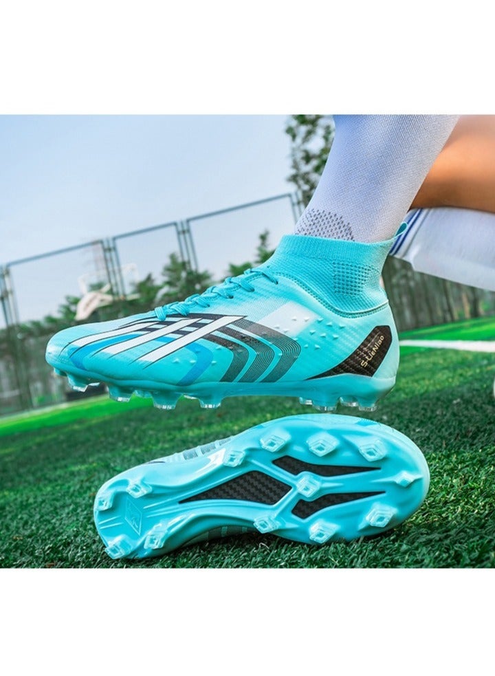 Men's And Women's Long-nailed And Broken-Nailed Football Shoes, Soft-Ground Sports Football Shoes, Breathable And Non-Slip Football Shoes, High-Top Elastic Breathable Shoes, Suitable For Adults And Teenagers