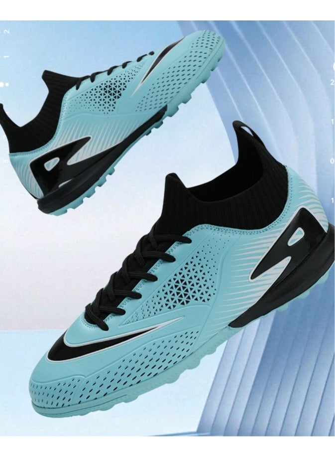 Football Lawn Sneakers, High-top Lace-up Football Shoes, Ball Control Uppers For Men And Women, Breathable And Non-Slip Professional Football Shoes