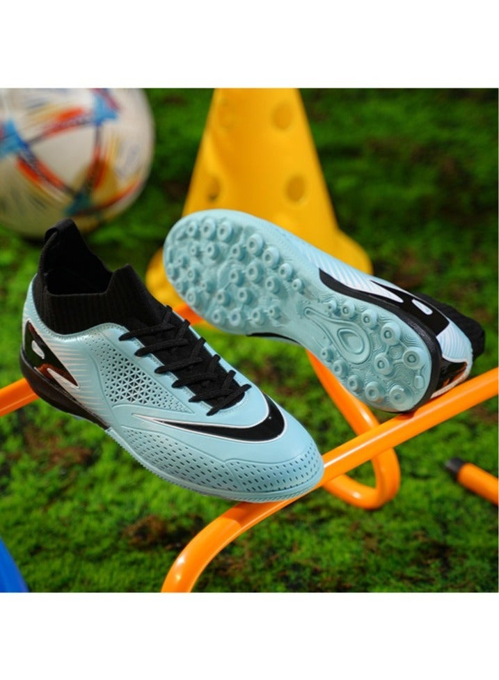 Football Lawn Sneakers, High-top Lace-up Football Shoes, Ball Control Uppers For Men And Women, Breathable And Non-Slip Professional Football Shoes