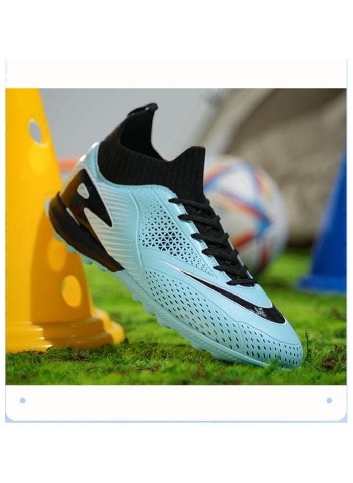 Football Lawn Sneakers, High-top Lace-up Football Shoes, Ball Control Uppers For Men And Women, Breathable And Non-Slip Professional Football Shoes