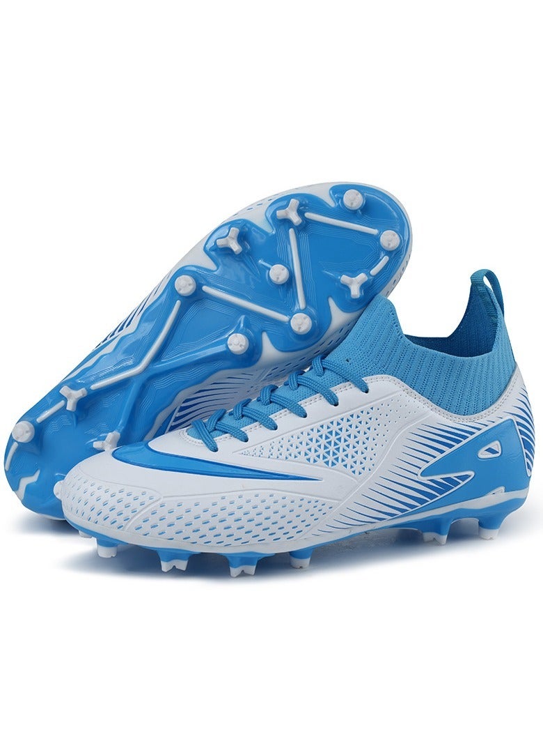 Football Lawn Sneakers, High-top Lace-up Football Shoes, Ball Control Uppers For Men And Women, Breathable And Non-Slip Professional Football Shoes