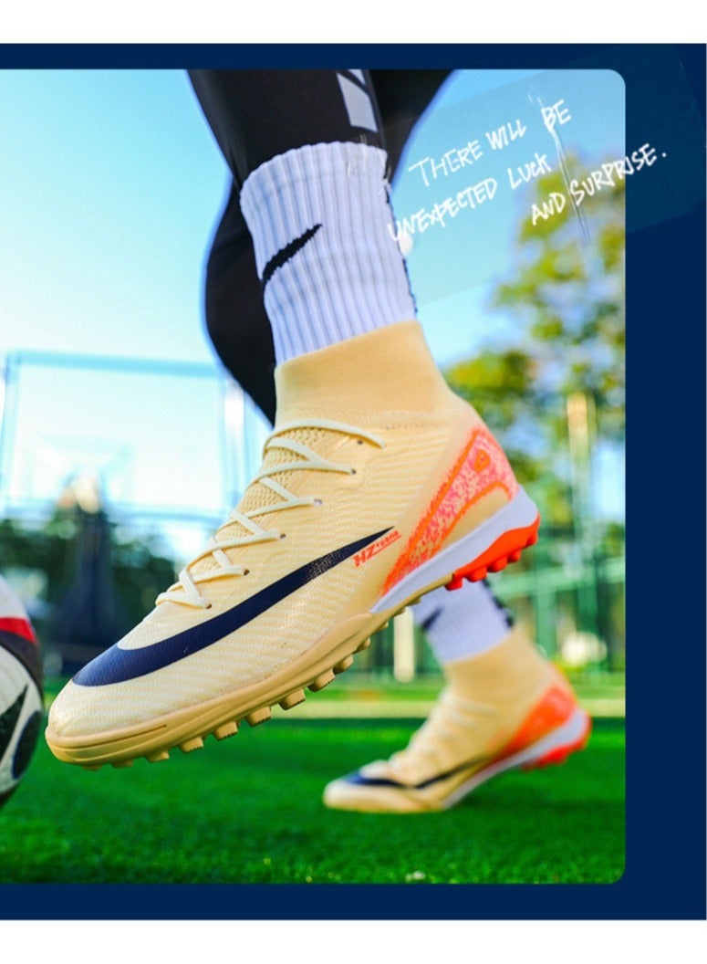 Low-Top Football Shoes, Long-Spike World Cup TF Broken-Spike Grass Football Shoes For Male And Female Students, Personalized High-Top Sports Shoes