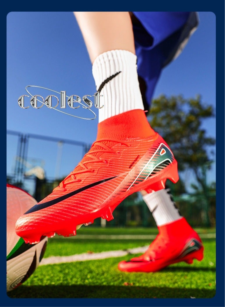 Low-Top Football Shoes, Long-Spike World Cup TF Broken-Spike Grass Football Shoes For Male And Female Students, Personalized High-Top Sports Shoes