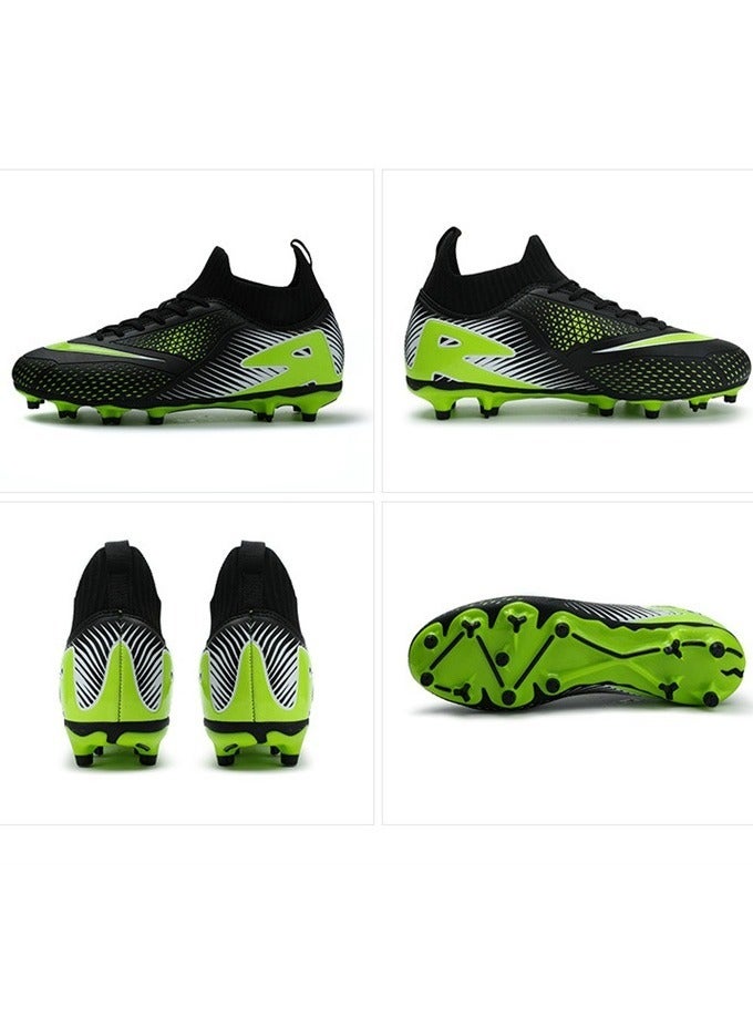 Football Lawn Sneakers, High-top Lace-up Football Shoes, Ball Control Uppers For Men And Women, Breathable And Non-Slip Professional Football Shoes