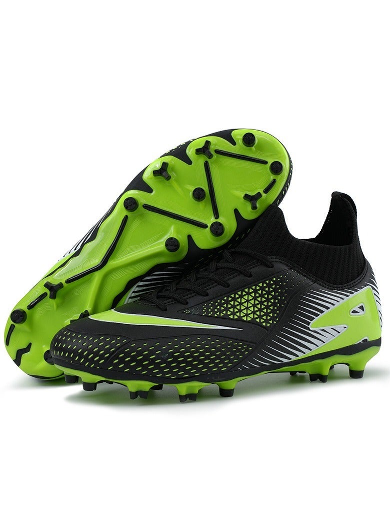 Football Lawn Sneakers, High-top Lace-up Football Shoes, Ball Control Uppers For Men And Women, Breathable And Non-Slip Professional Football Shoes