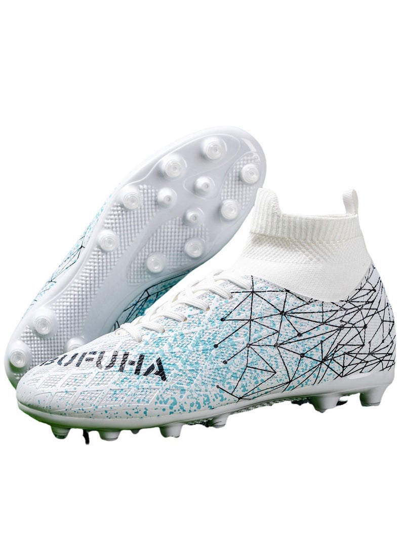 New Football Shoes With Long Spikes For Men And Women, Professional Competition Players Training Shoes For Grass Football Sports, Broken Nail Outdoor Lace-Up Breathable Sports Shoes