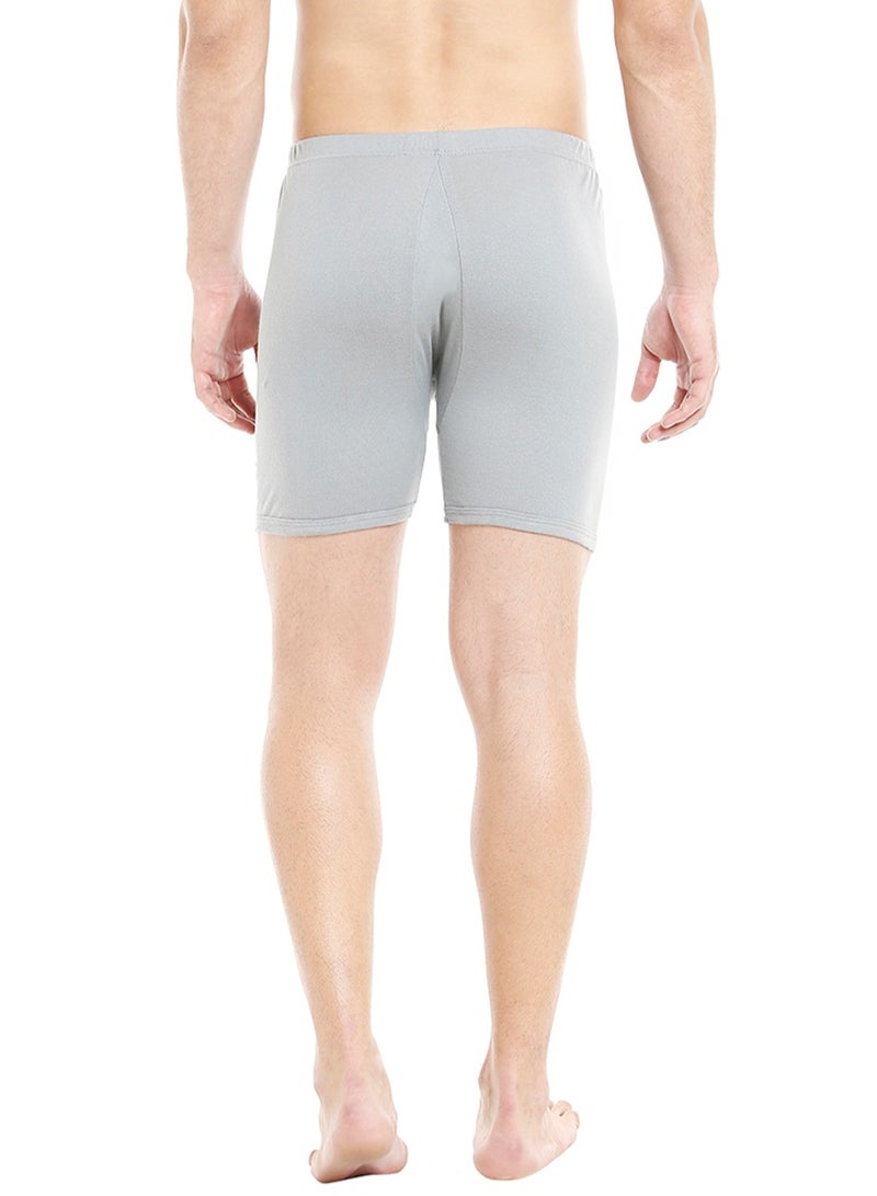 MEN'S COTTON BOXER BRIEF SHORTS (PACK OF 3) - GREY