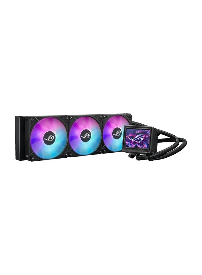 ROG Ryujin III 360 ARGB Extreme Liquid CPU Cooler, 360mm Radiator, Customizable ARGB Lighting, High-Performance Asetek Pump, Dual 120mm PWM Fans for Optimal Airflow, Enhanced Cooling Efficiency, Integrated Fan Control with ASUS Aura Sync, Compatible with Intel LGA 1700/1200/115x and AMD AM5/AM4 sockets, Durable FEP Tubing for Improved Flow, Easy Installation | 90RC0131-M0EAY0 Black