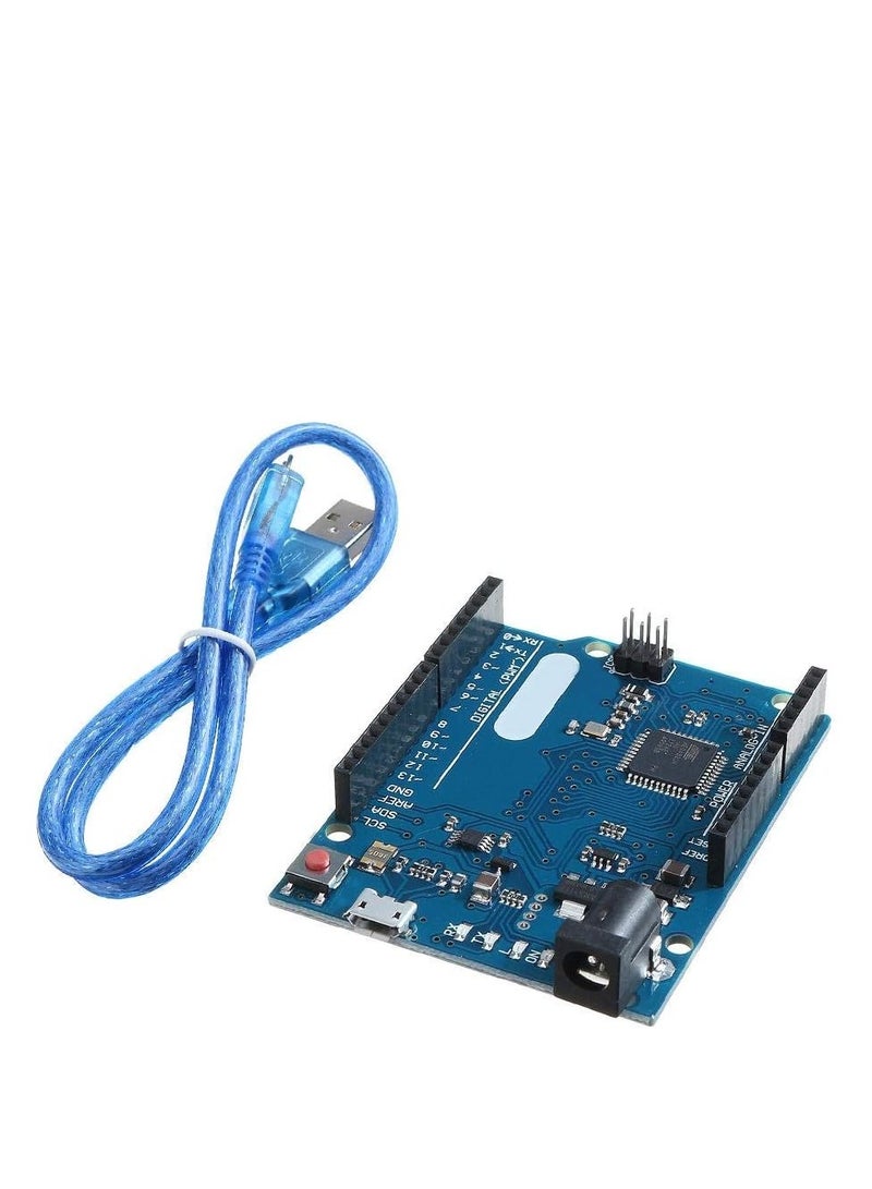 Leonardo R3 Microcontroller Atmega32u4 Development Board with USB Cable Compatible DIY Starter Kit