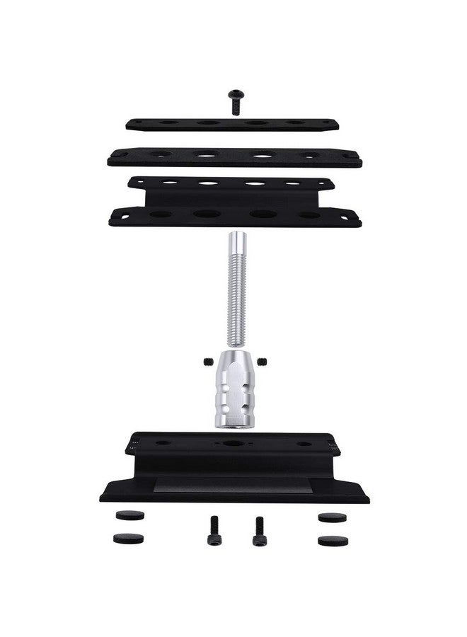 Rc Car Work Stand Repair Workstation Aluminum 360 Degree Rotation Lift/Lower For 1/10 1/12 1/16 1/18 Truck Buggy On Road Touring Drift (Black)