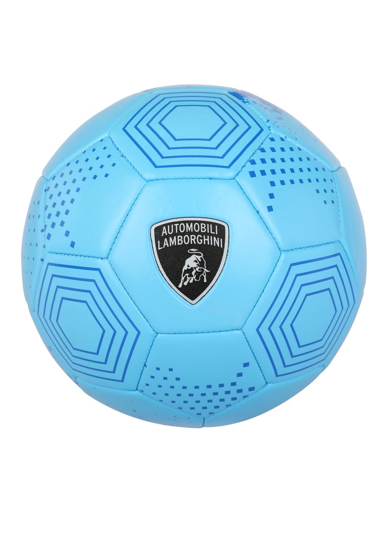 Lamborghini Size 5 Machine Sewing PVC Soccer Ball - Blue Color