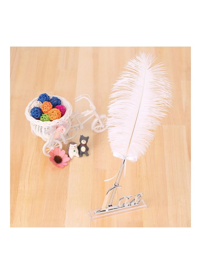 Signing Pen With Letter Love Holder Silver 14x3x40centimeter