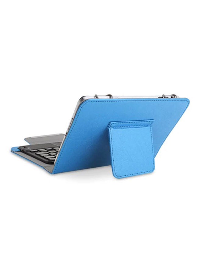 3 In 1 Keyboard, Case Cover And Stylus Pen For 9/10-Inch Tablet Blue/White
