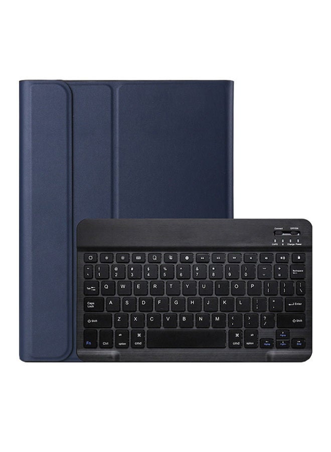 Protective Case Cover For Apple iPad Pro 10.5 Inch With Bluetooth Keyboard Dark Blue