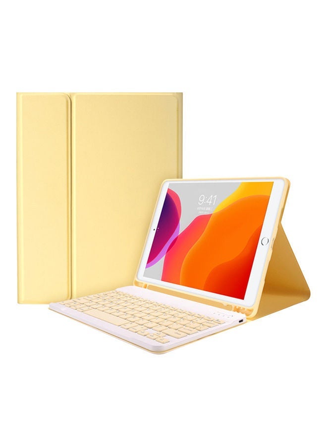 Detachable BT Keyboard Case and Elastic Pen Slot Compatible with iPad Pro11 Yellow