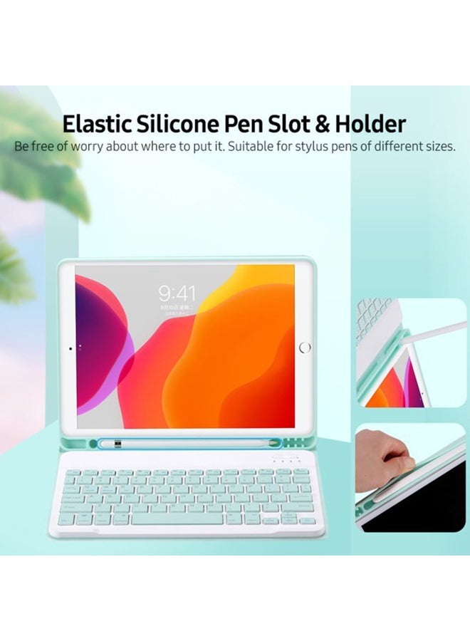 Detachable BT Keyboard Case and Elastic Pen Slot Compatible with iPad Pro11 Yellow