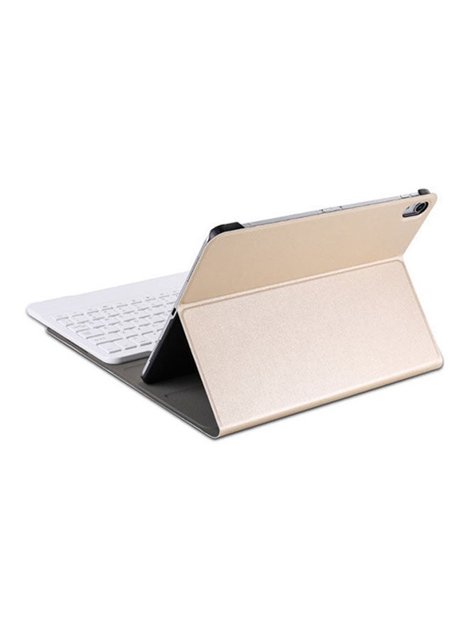 Protective Case Cover For Apple iPad Pro 10.5 Inch With Bluetooth Keyboard Gold