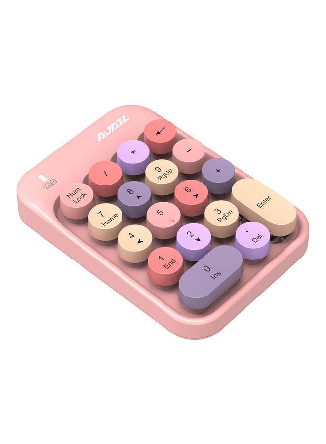 AK18 2.4G Wireless Mini Numeric Keypad Mixed Pink