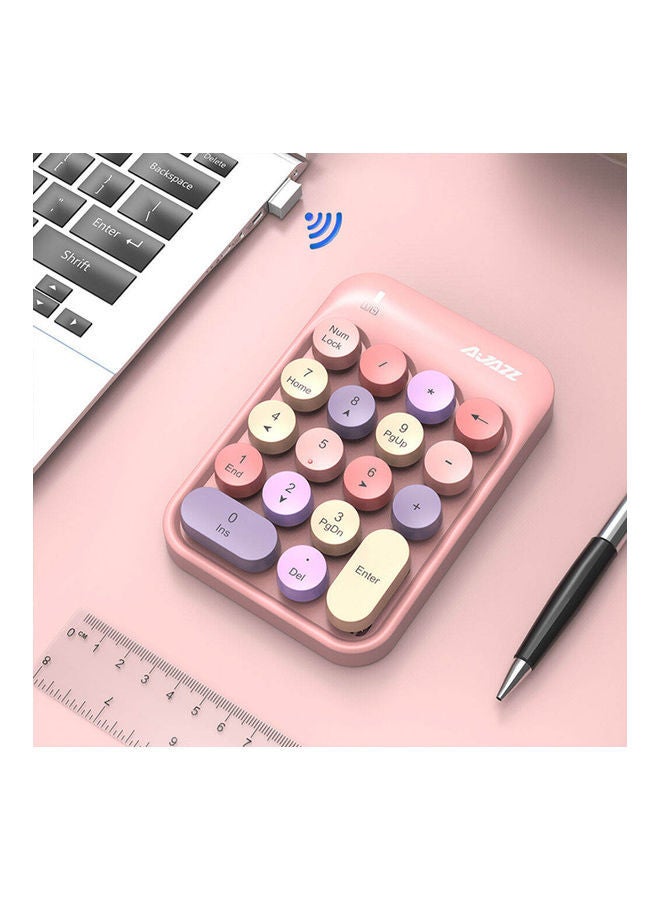 AK18 2.4G Wireless Mini Numeric Keypad Mixed Pink