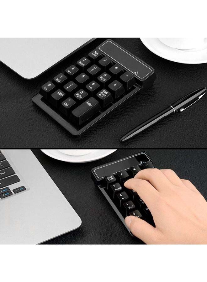 Wireless Numeric Keypad With Receiver Black