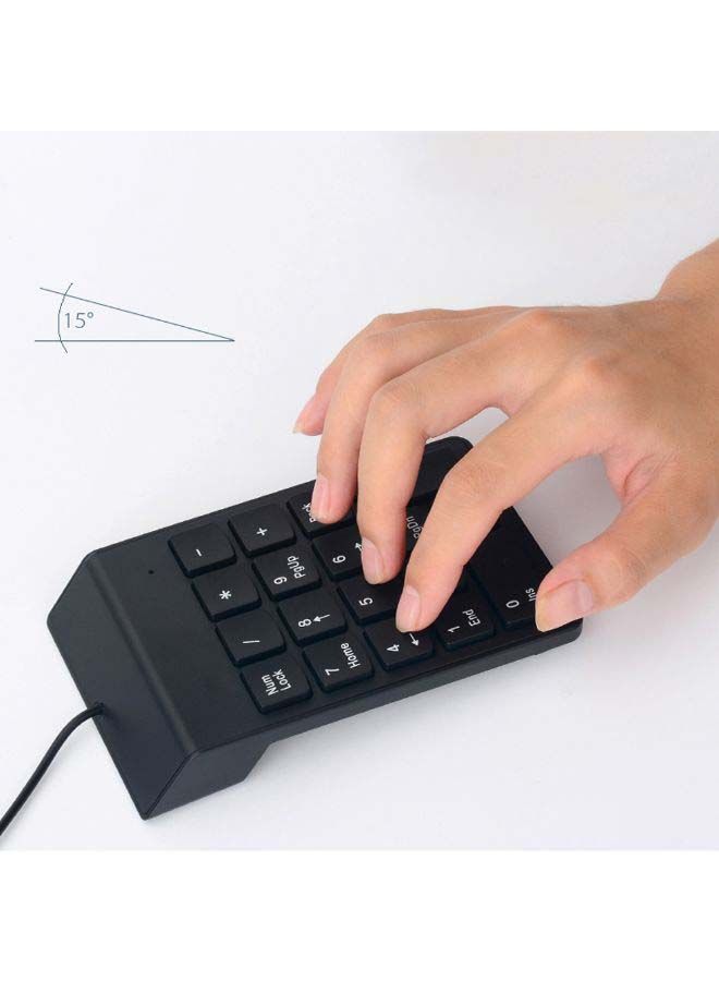 Wired USB Numeric Keypad Black