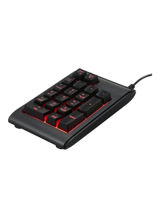 USB Wired 19 Keys Mechanical Mini Numeric Keypad Black