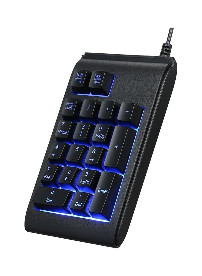 USB Wired 19 Keys Mechanical Mini Numeric Keypad Black