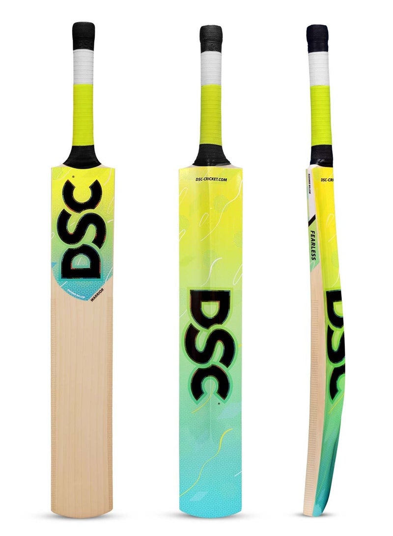 Wildfire Warrior Cricket Bat For Mens and Boys | Size -3 | Material: Kashmir Willow | Lightweight | Free Cover | Ready to play | For Intermediate Player | Ideal For Leather Ball