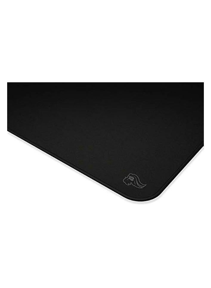 XL Extended Gaming Mouse Mat/Pad - Stealth Edition - Large, Wide (XL) Black Cloth Mousepad, Stitched Edges | 14